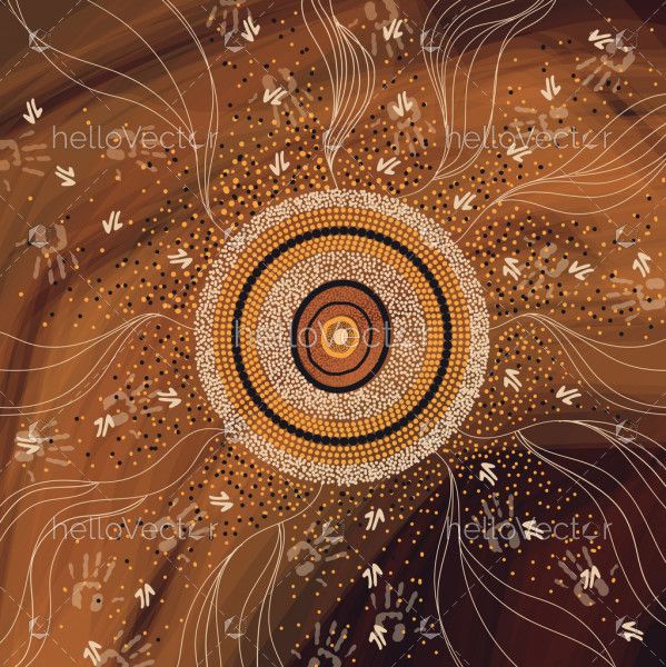 Aboriginal contemporary vector art
