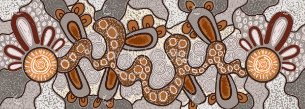 Aboriginal contemporary vector artwork