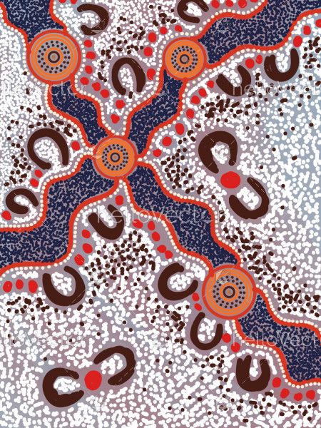 Aboriginal dot art contemporary style