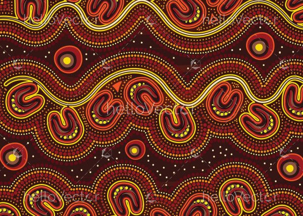Aboriginal seamless dot artwork
