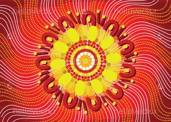 Aboriginal artwork - Vector