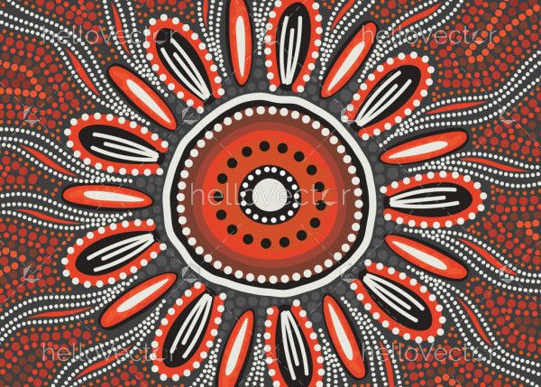 Aboriginal dot design artwork