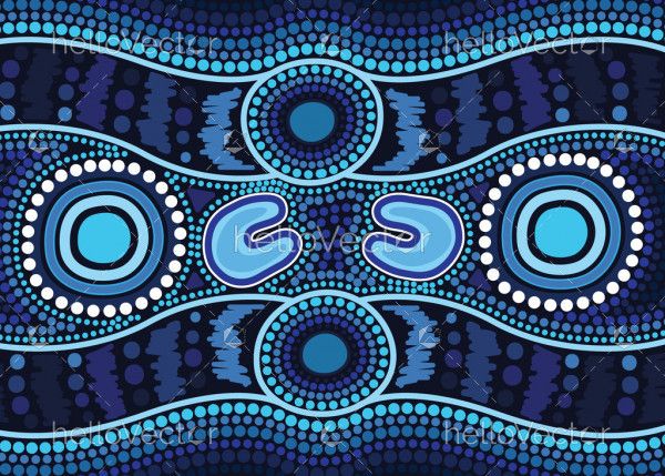 Blue Aboriginal Artwork