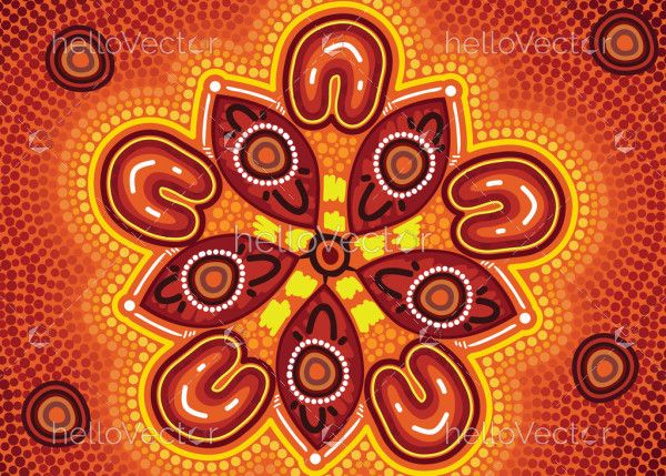 Aboriginal vector artwork image
