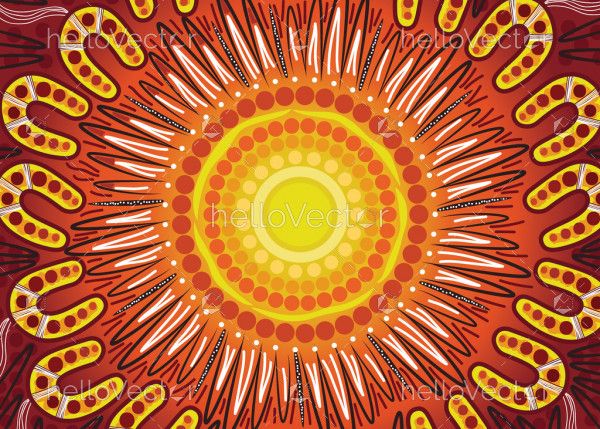 Vector image of aboriginal artwork