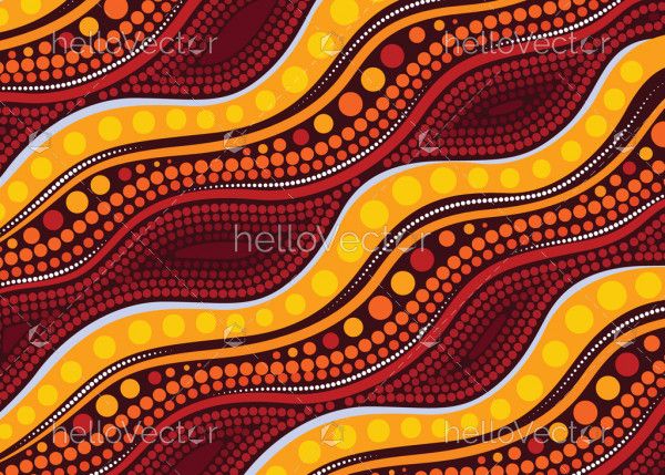 Aboriginal dot seamless art for fabric and textile