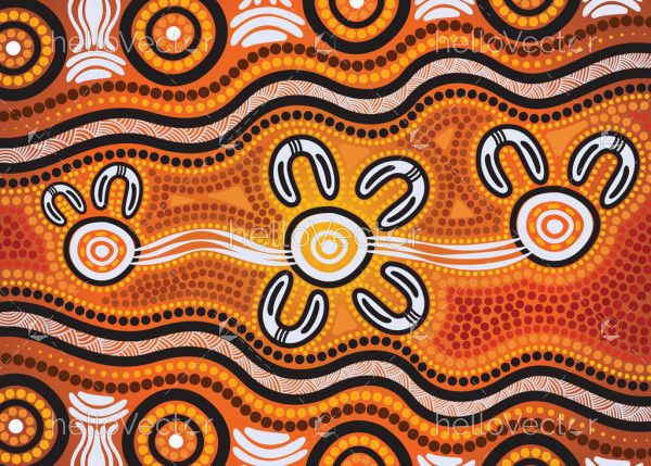 Aboriginal Painting - Vector Illustration