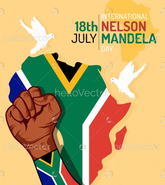 18 July Nelson Mandela Day Poster Download Graphics & Vectors