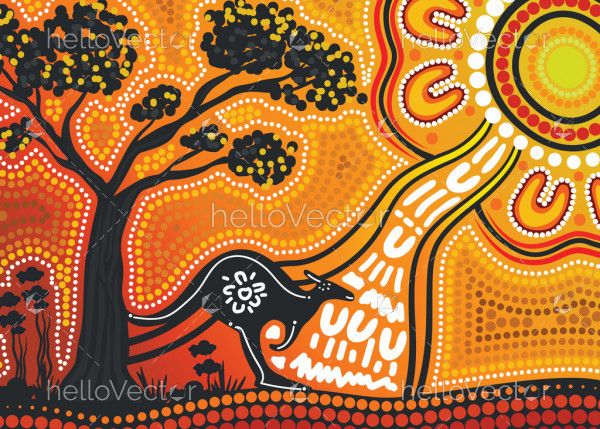 Aboriginal artwork depicting nature