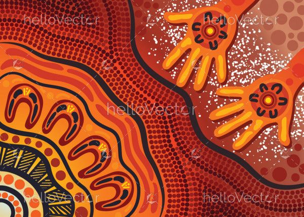 Aboriginal artwork illustration