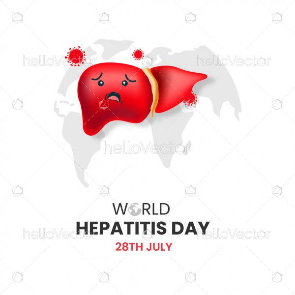 World hepatitis day illustration