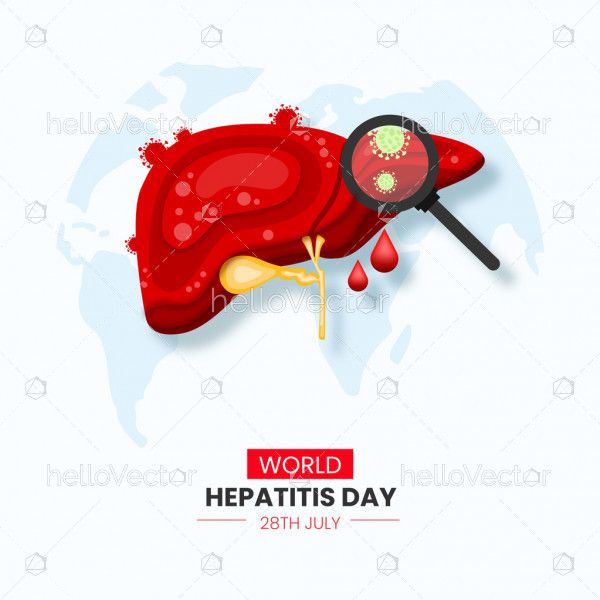 World hepatitis day vector graphic