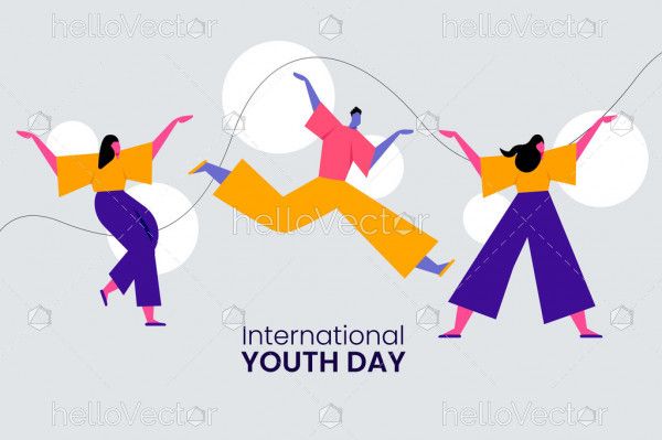 International youth day banner design