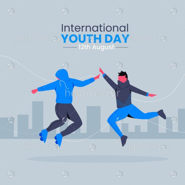 12 August, International youth day poster design