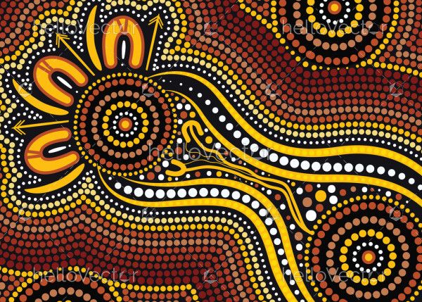 Aboriginal dot design  background