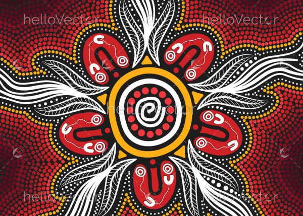 Aboriginal dot artwork design