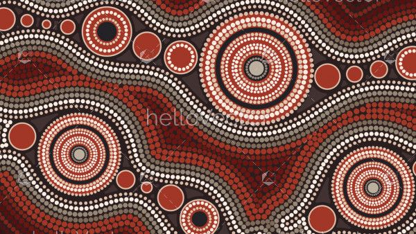 Aboriginal dot vector background
