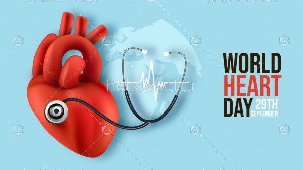 World Heart Day 3D Illustration