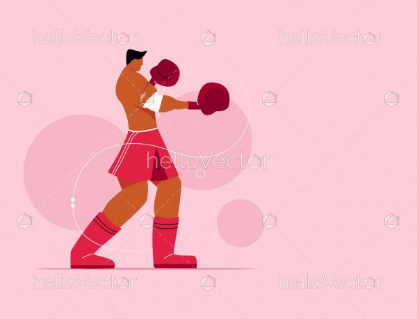 Boxing Player Illustration