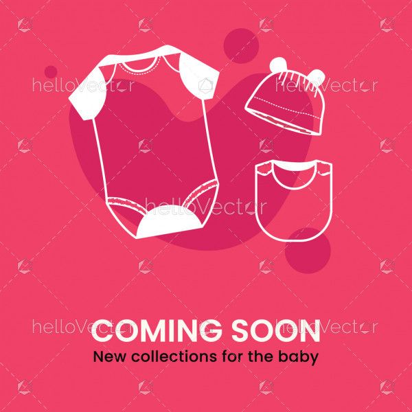 Coming soon template design for kids clothing website