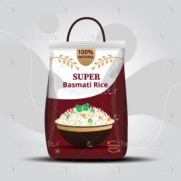 Rice Packaging Template - Vector Illustration