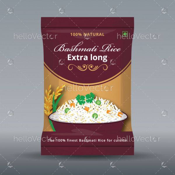 Rice Product Packaging Mockup - Illustration