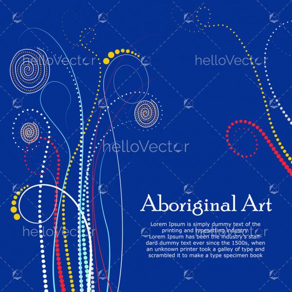 Aboriginal art vector Banner with text