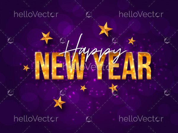 Happy new year background design - Vector Illustration