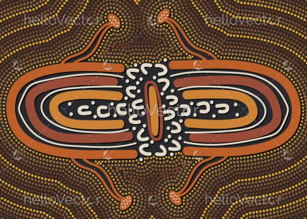 Vector Aboriginal Dot Artwork