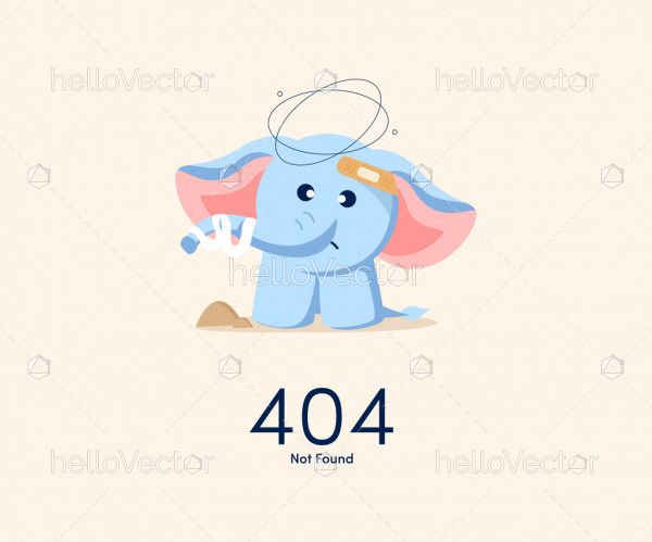 Error 404 web page layout vector design