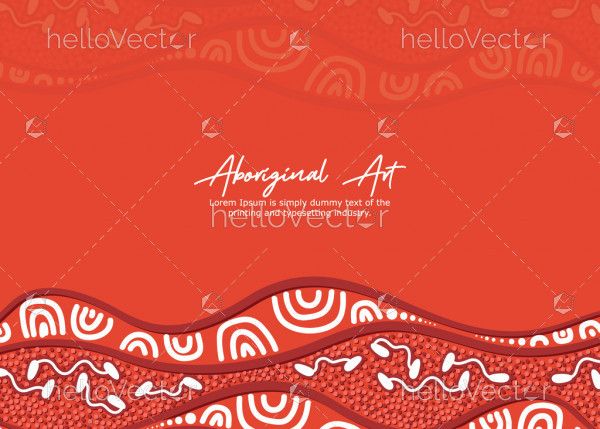 Red aboriginal artwork banner