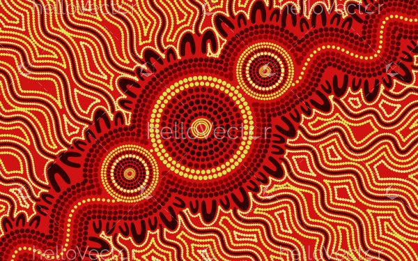 Aboriginal design vector background