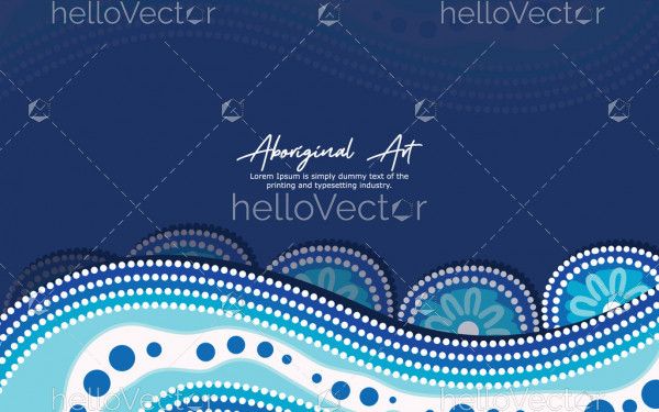 Aboriginal river artwork for banner design