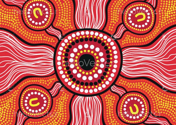 Aboriginal design Illustration