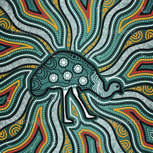 Aboriginal Emu Vector Artwork