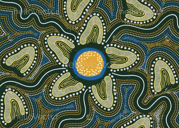 Aboriginal Dot Art For Fabric And Textile