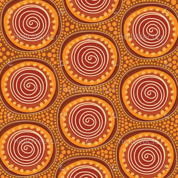 Aboriginal circle pattern seamless background