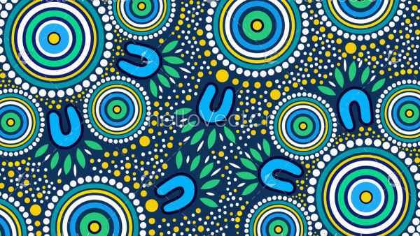 Aboriginal dot art ready to print background