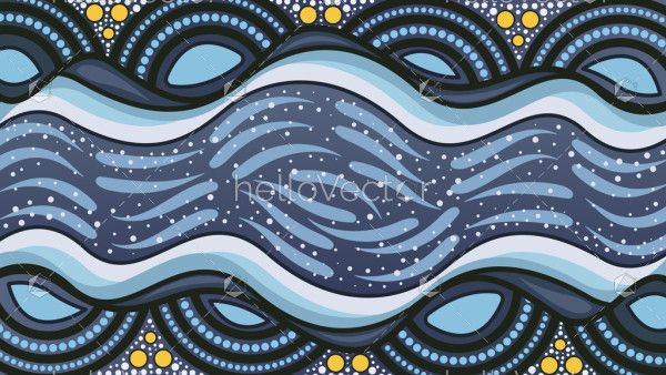 Aboriginal vector background for printing