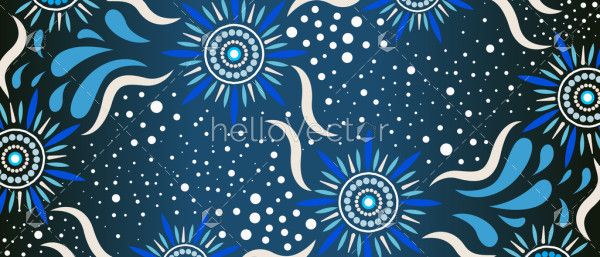 Aboriginal style of background illustration
