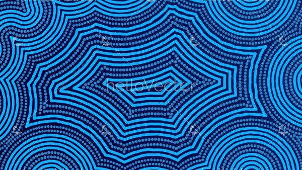 Aboriginal style blue lines background