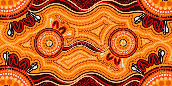 Vector Aboriginal Dot Design Background