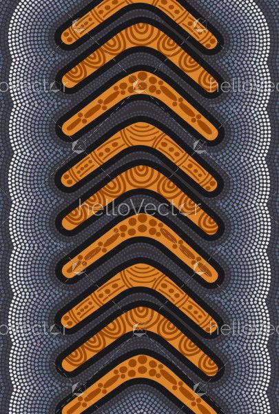 Boomerang aboriginal art background