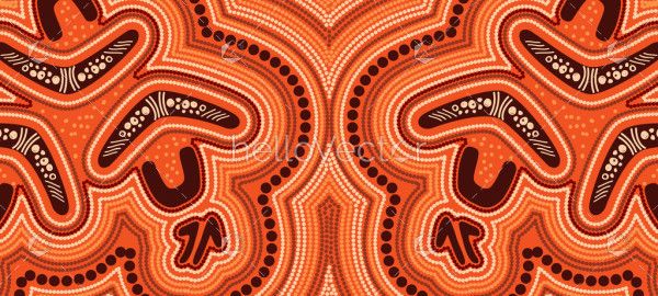 Boomerang aboriginal artwork background