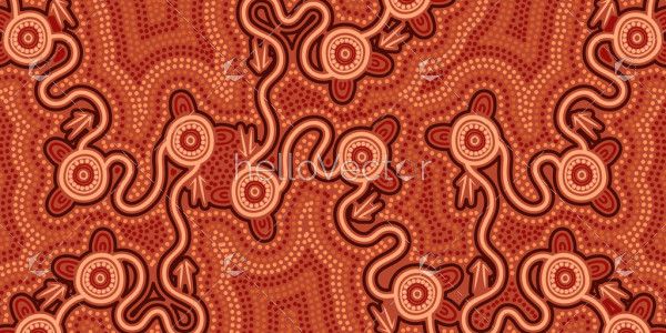 Connection concept aboriginal dot art vector artwork