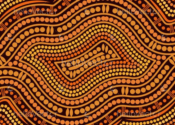 Aboriginal dot design vector background