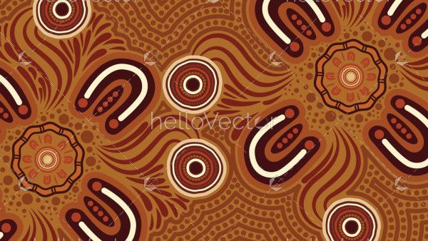 Aboriginal style of art - Illustration