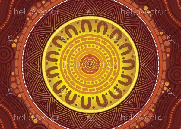 Aboriginal style of circle artwork
