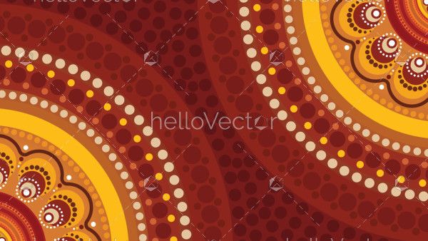 Aboriginal dot design vector background