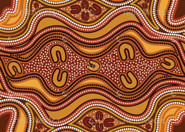 Dot design vector aboriginal artwork
